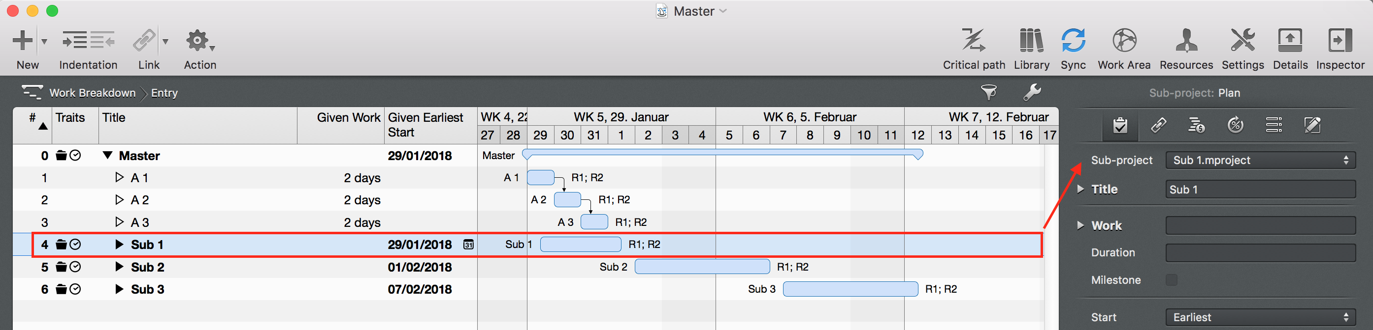 Sub-project Sub-project