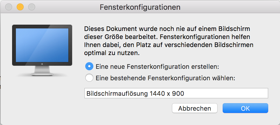 Fensterkonfiguartion