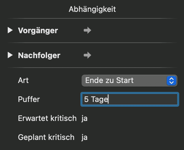 Abhängigkeiten Inspektor Abhängigkeiten Inspektor