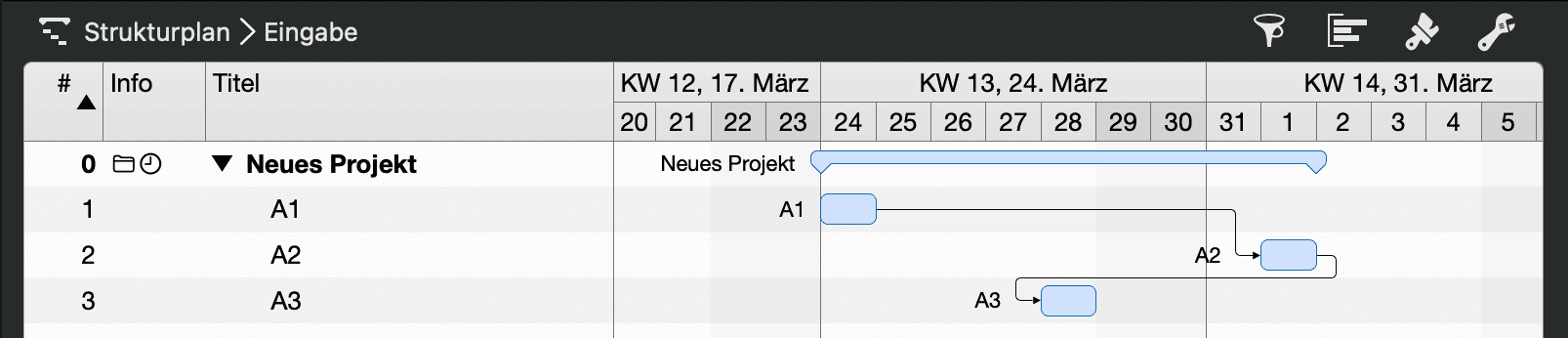 Vorgänge mit einem Puffer-Wert rückwärts schieben