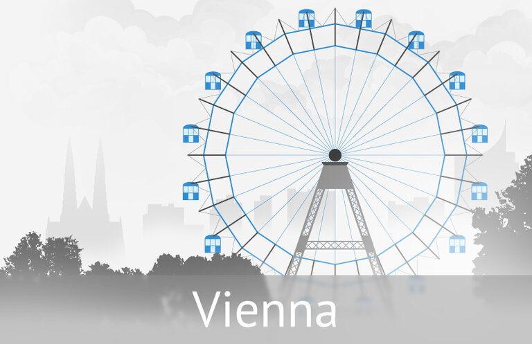 The Ferris wheel in the Prater in Vienna, Austria The Ferris wheel in the Prater in Vienna, Austria