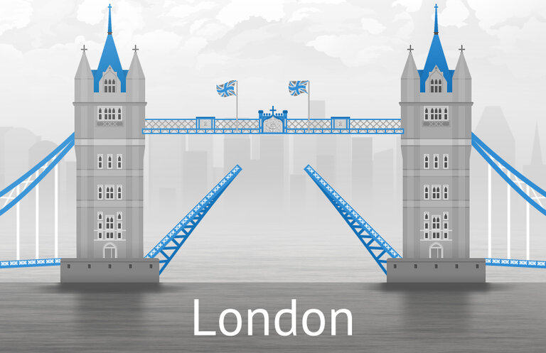 Die Tower Bridge in London, Großbritannien