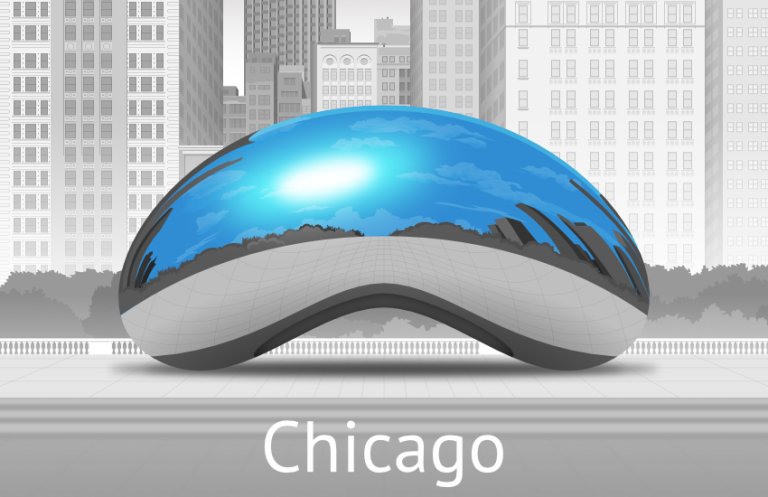 Le Cloud Gate 'The Big Bean' à Chicago, IL, États-Unis Le Cloud Gate 'The Big Bean' à Chicago, IL, États-Unis