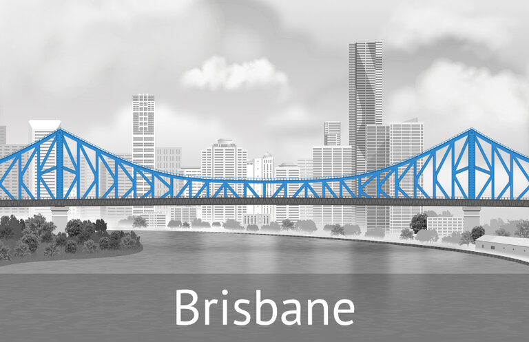Die Story Bridge in Brisbane, Australien