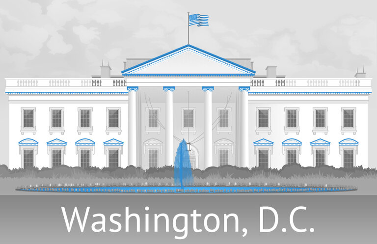 Das Weiße Haus in Washington D.C., USA