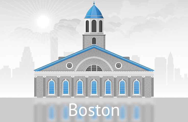 The Faneuil Hall in Boston, MA, United States