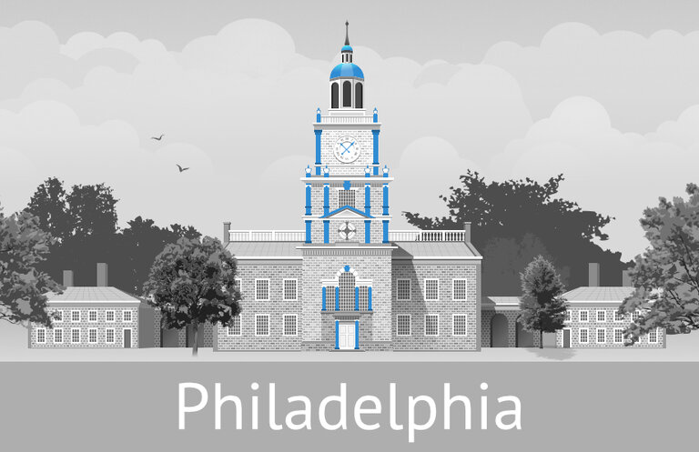 The Independance Hall in Philadelphia, PA, United States The Independance Hall in Philadelphia, PA, United States