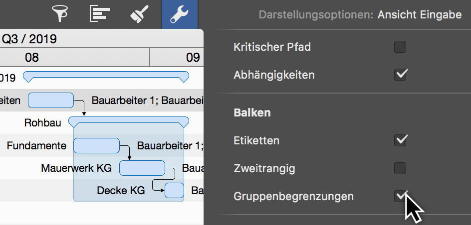 Gruppenbegrenzungen Gruppenbegrenzungen