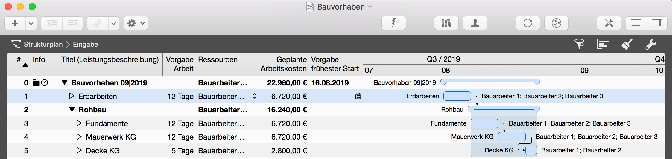 Bauzeitenplan