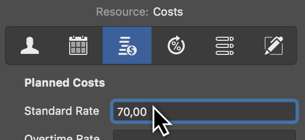 Enter labor costs Enter labor costs
