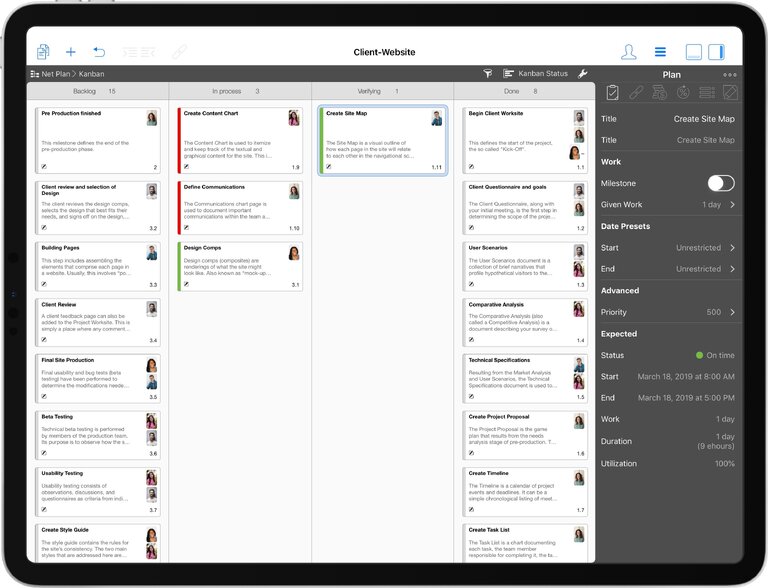 Kanban Boards in Merlin Project on the iPad