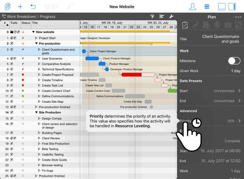 2.  Tap and hold a field title in inspector, to see its explanation 2.  Tap and hold a field title in inspector, to see its explanation