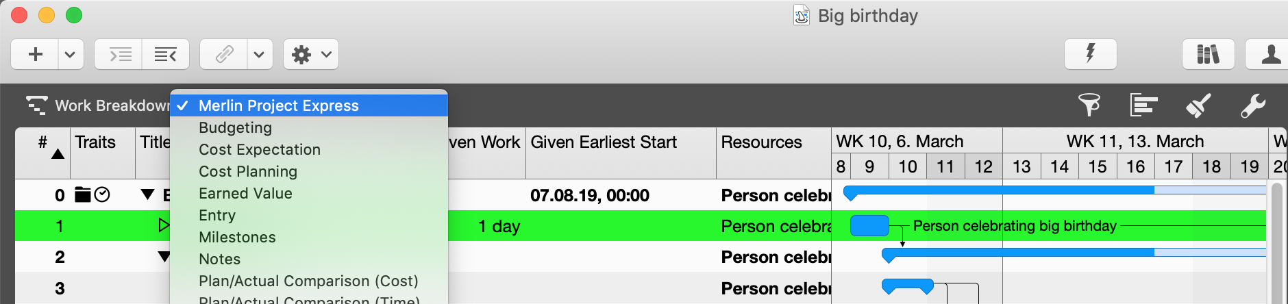 Merlin Project Work Breakdown Merlin Project Work Breakdown
