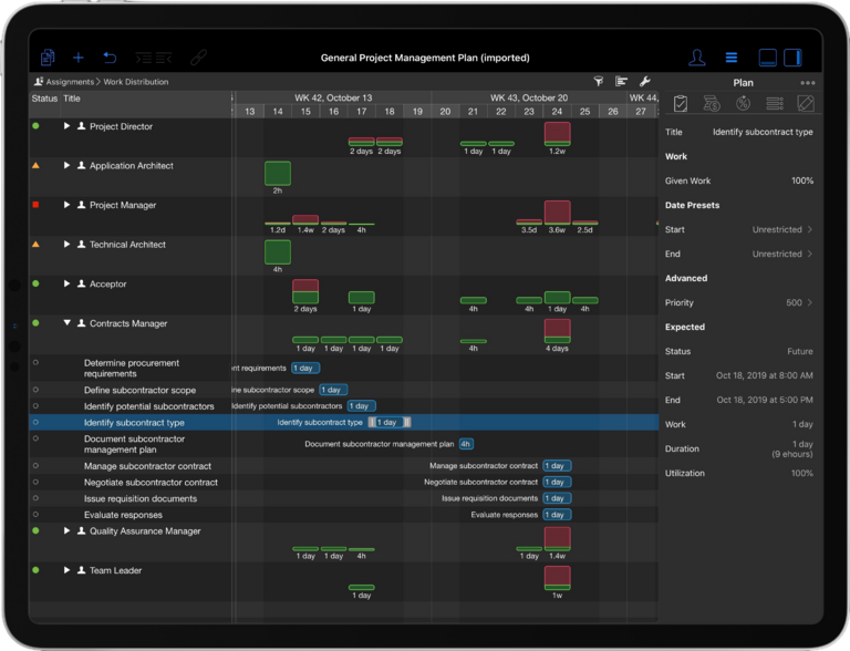 Der neue Darkmode in Merlin Project 6 auf dem iPad Der neue Darkmode in Merlin Project 6 auf dem iPad