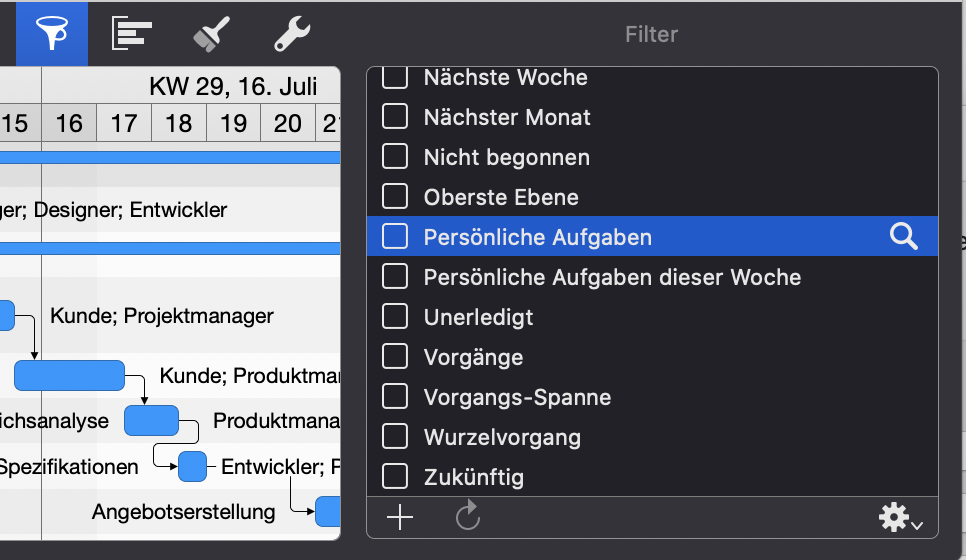 Filter in Merlin Project