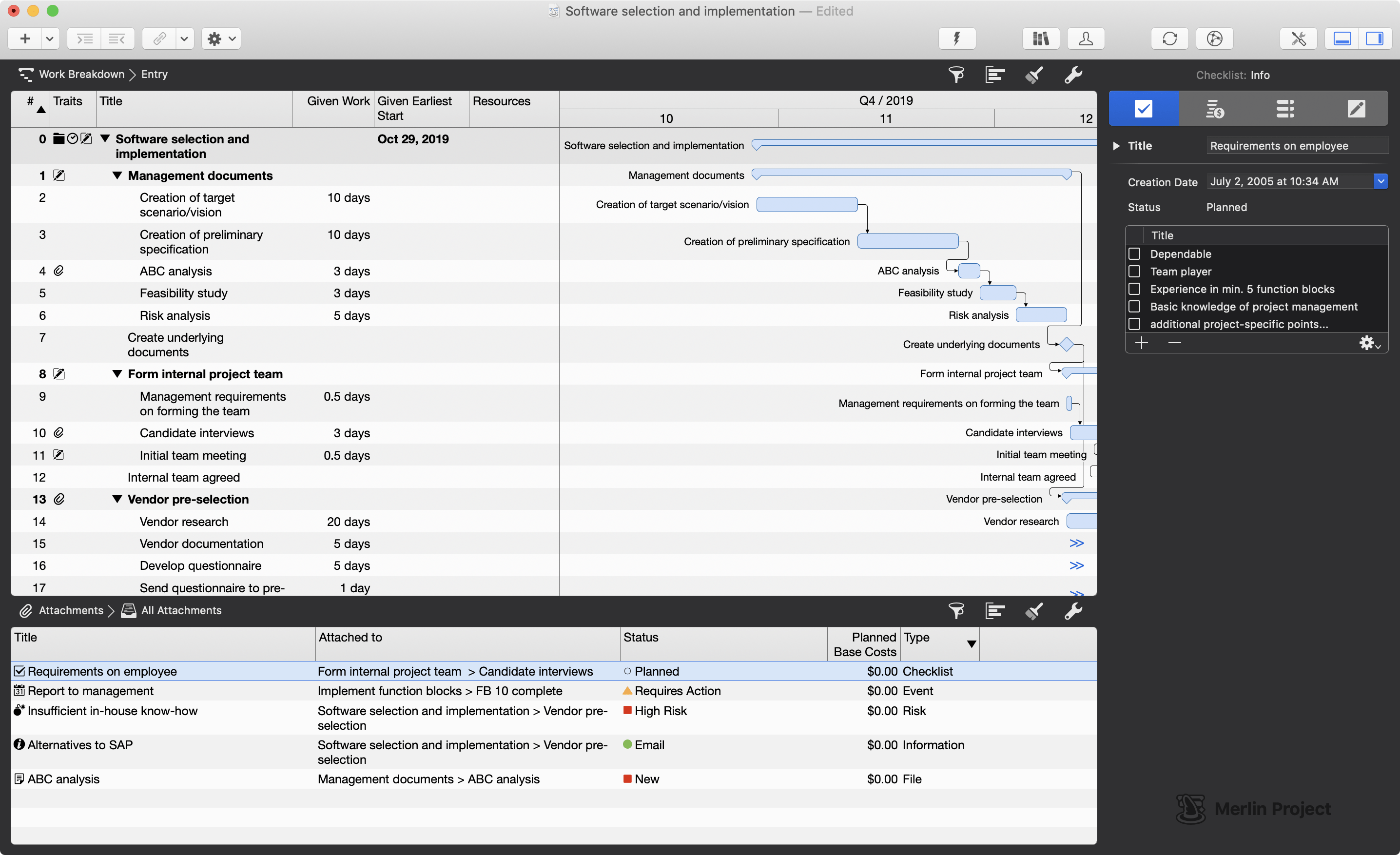 Attachments in Merlin Project