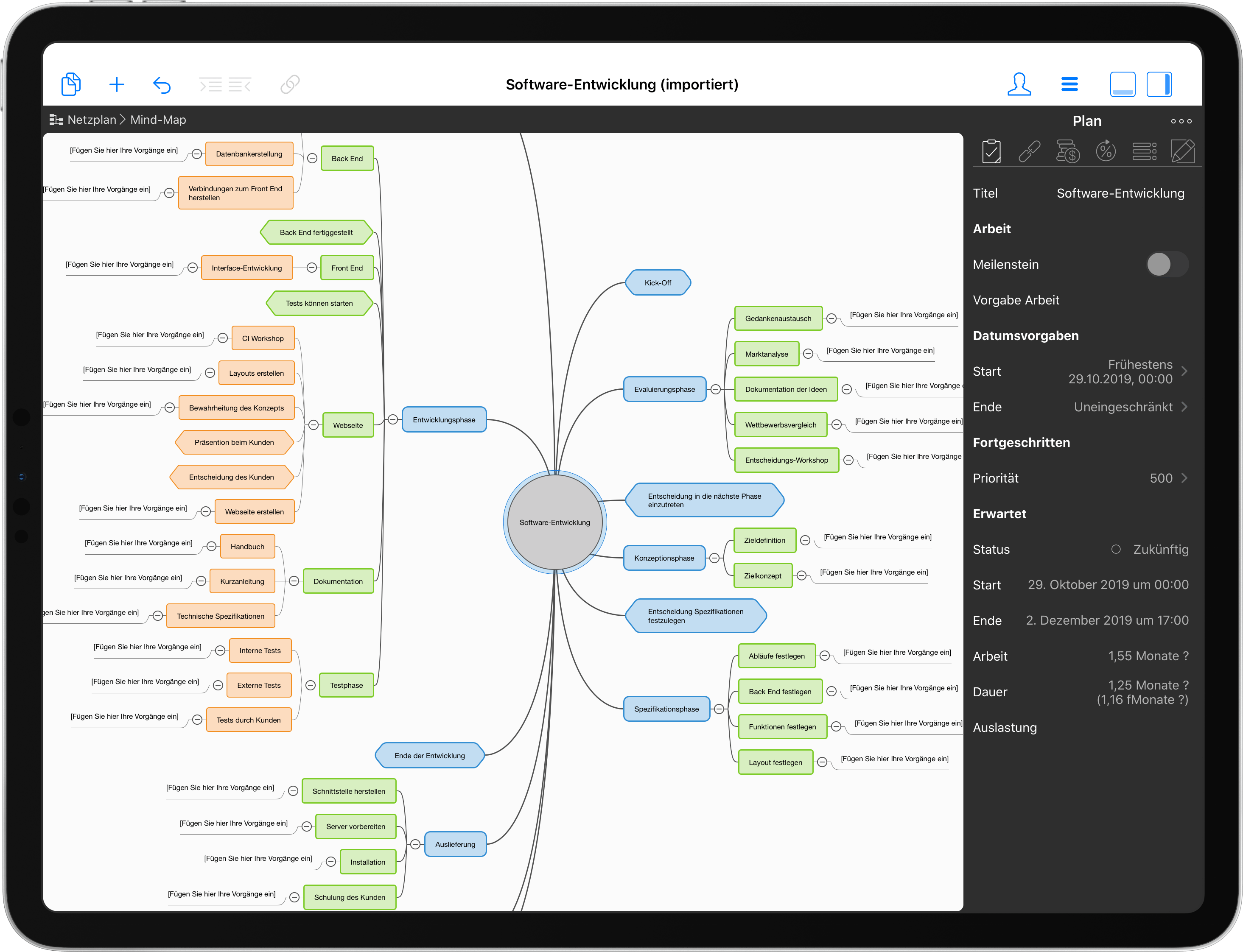 Merlin Project Mind-Map on the iPad Merlin Project Mind-Map on the iPad
