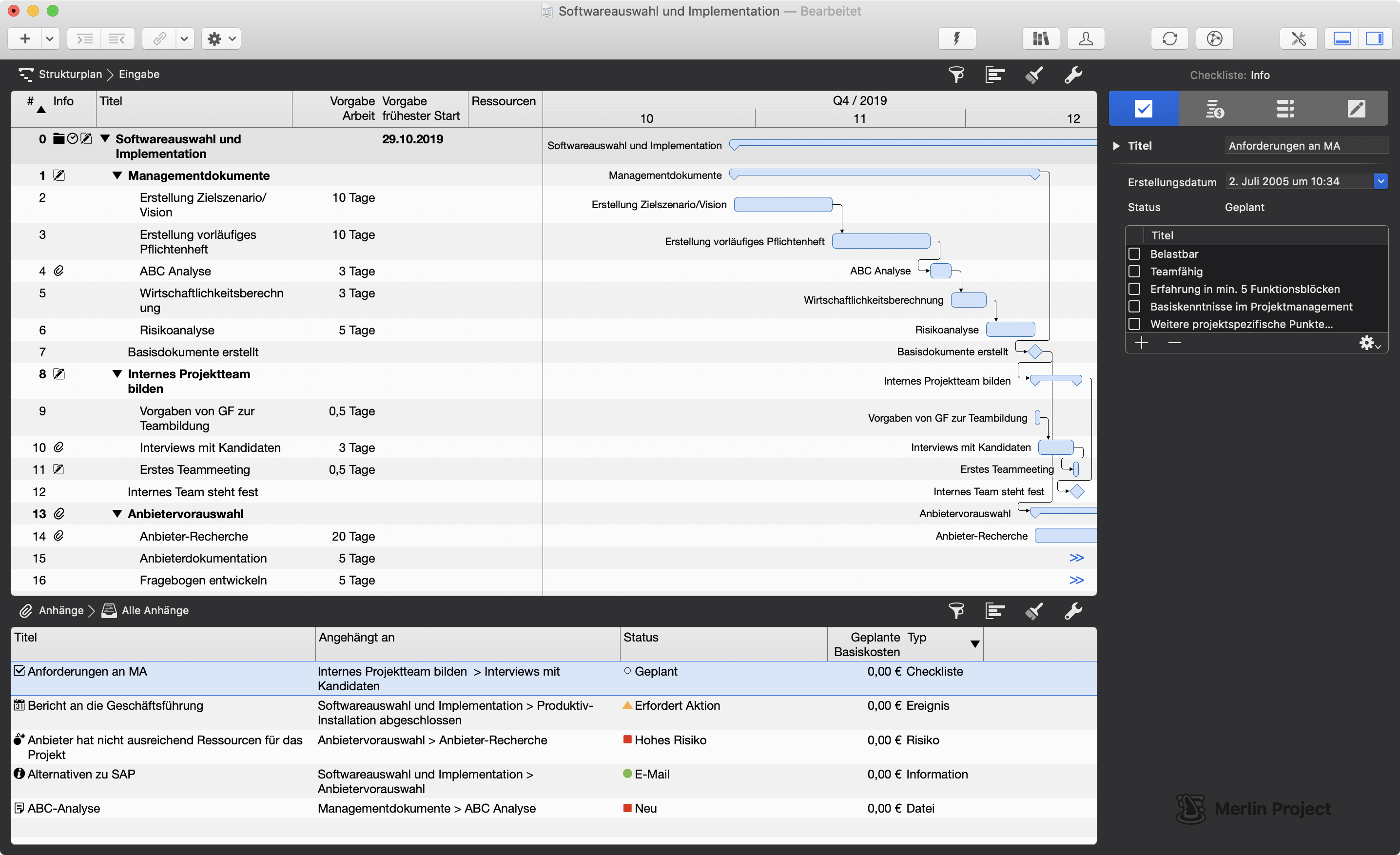 Anhänge in Merlin Project Anhänge in Merlin Project