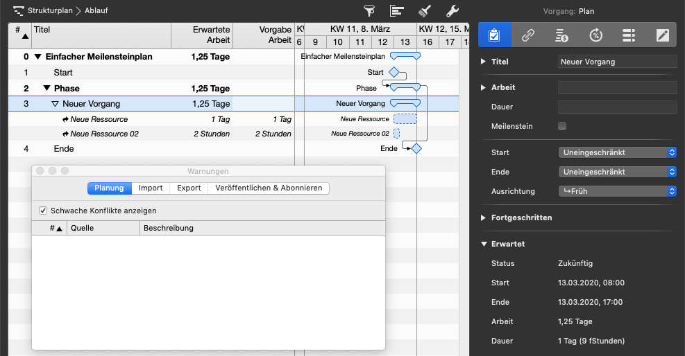 Planungskonflikte verstehen und lösen - Erwartete Arbeit überschreitet den angegebenen Wert Planungskonflikte verstehen und lösen - Erwartete Arbeit überschreitet den angegebenen Wert