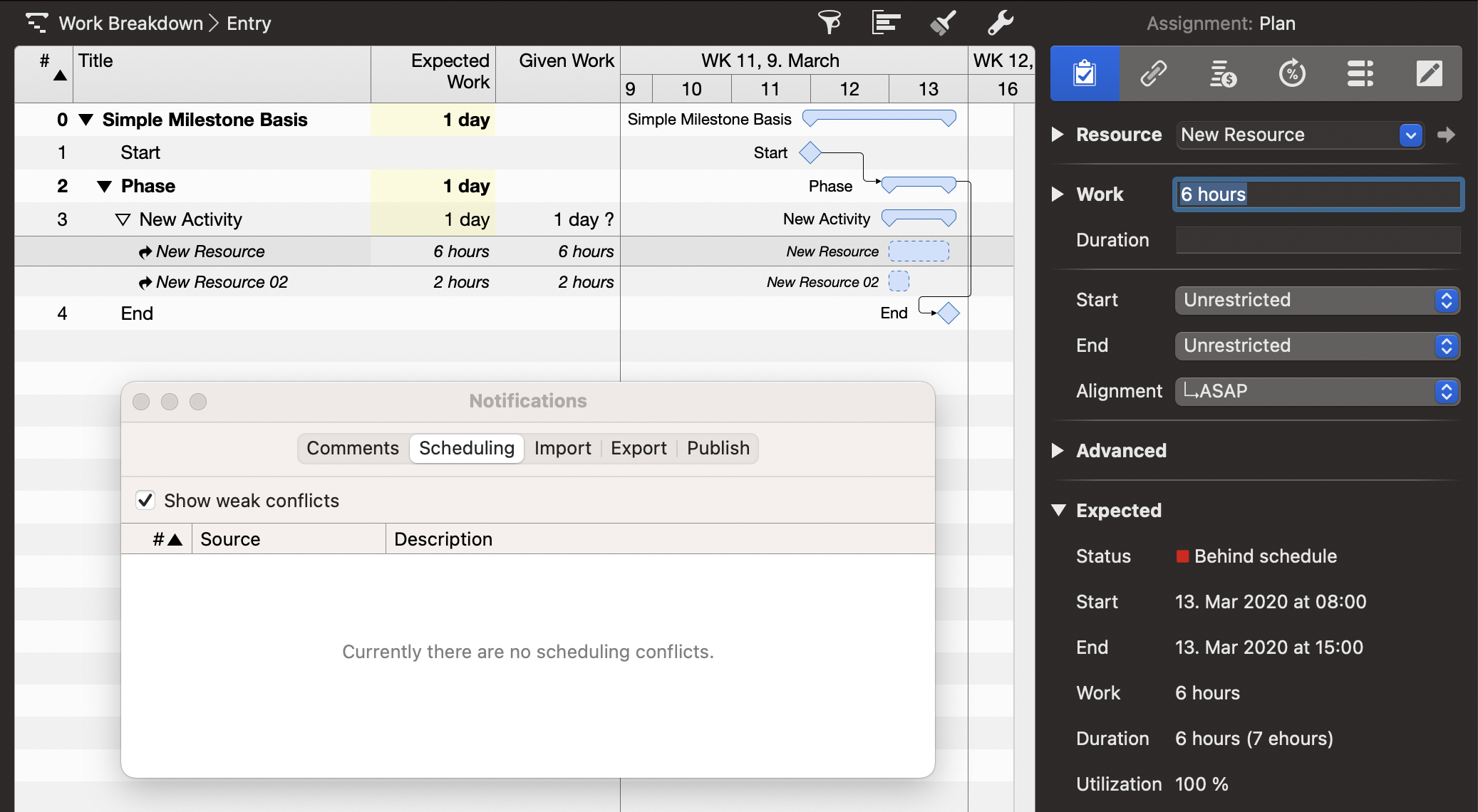 Understanding and Resolving Scheduling Conflict - Expected Work Exceeds Given Value Understanding and Resolving Scheduling Conflict - Expected Work Exceeds Given Value