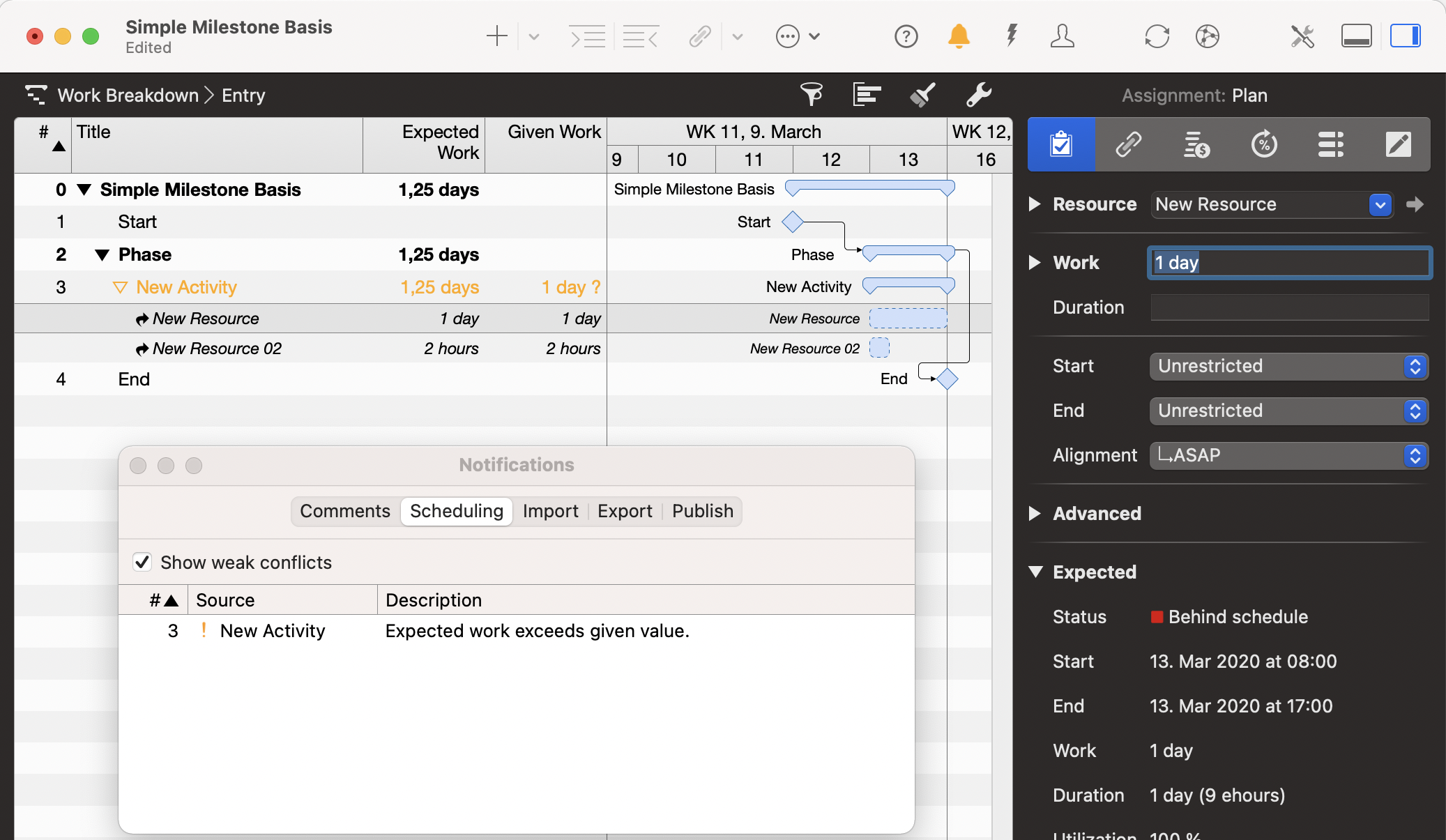 Understanding and Resolving Scheduling Conflict - Expected Work Exceeds Given Value Understanding and Resolving Scheduling Conflict - Expected Work Exceeds Given Value