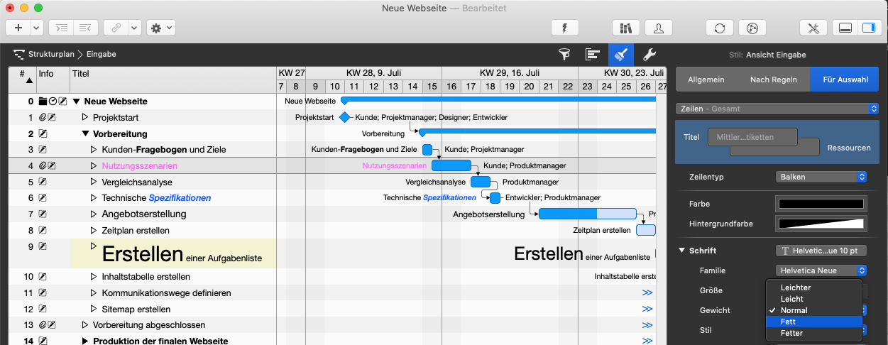 Merlin Project - Stil und Inhalt > Zeilen Merlin Project - Stil und Inhalt > Zeilen