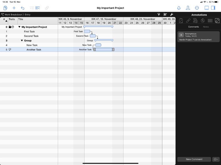 Merlin Project 7 sur l'iPad