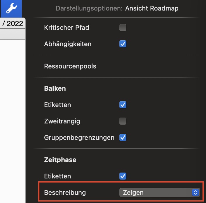 Beschreibungen anzeigen