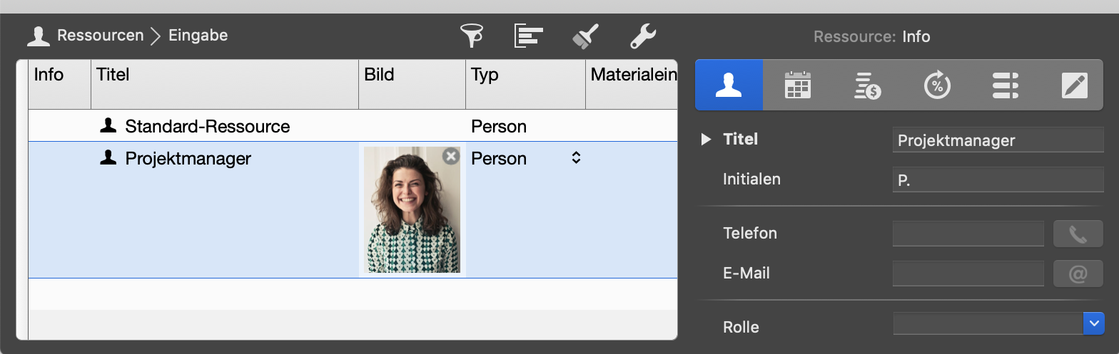 Ressourcen-Ansicht - Ressourcen Bild