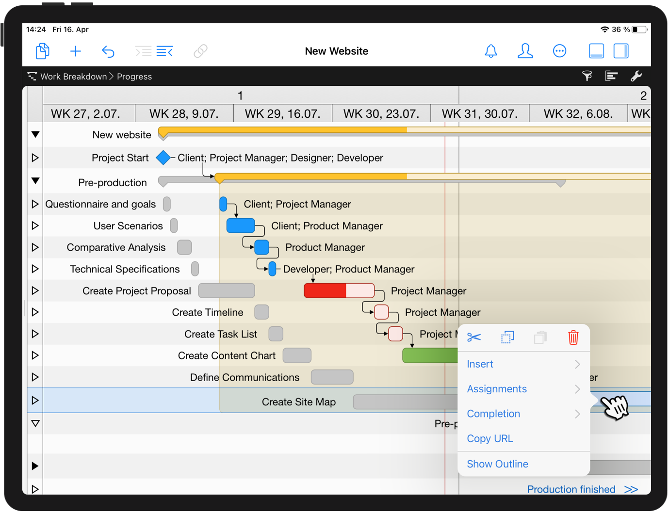 Update Completion on the iPad