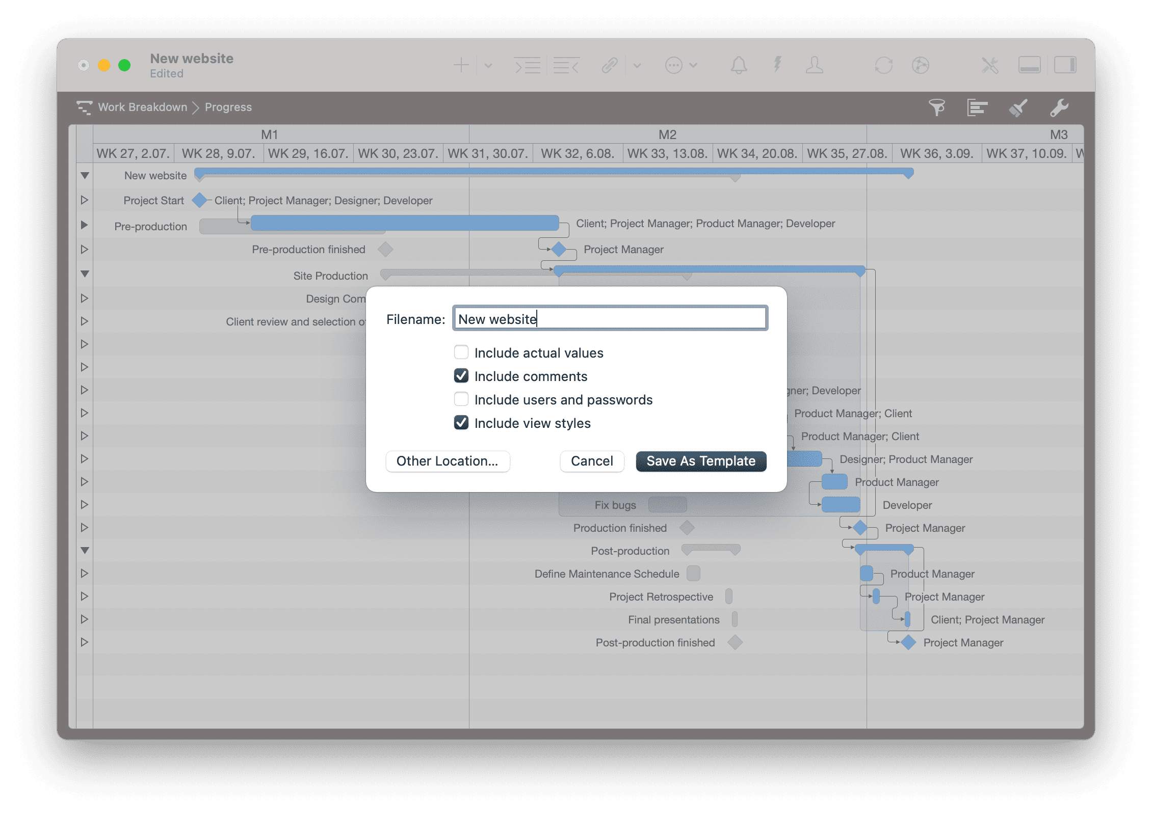 Save Merlin Project Template options Save Merlin Project Template options