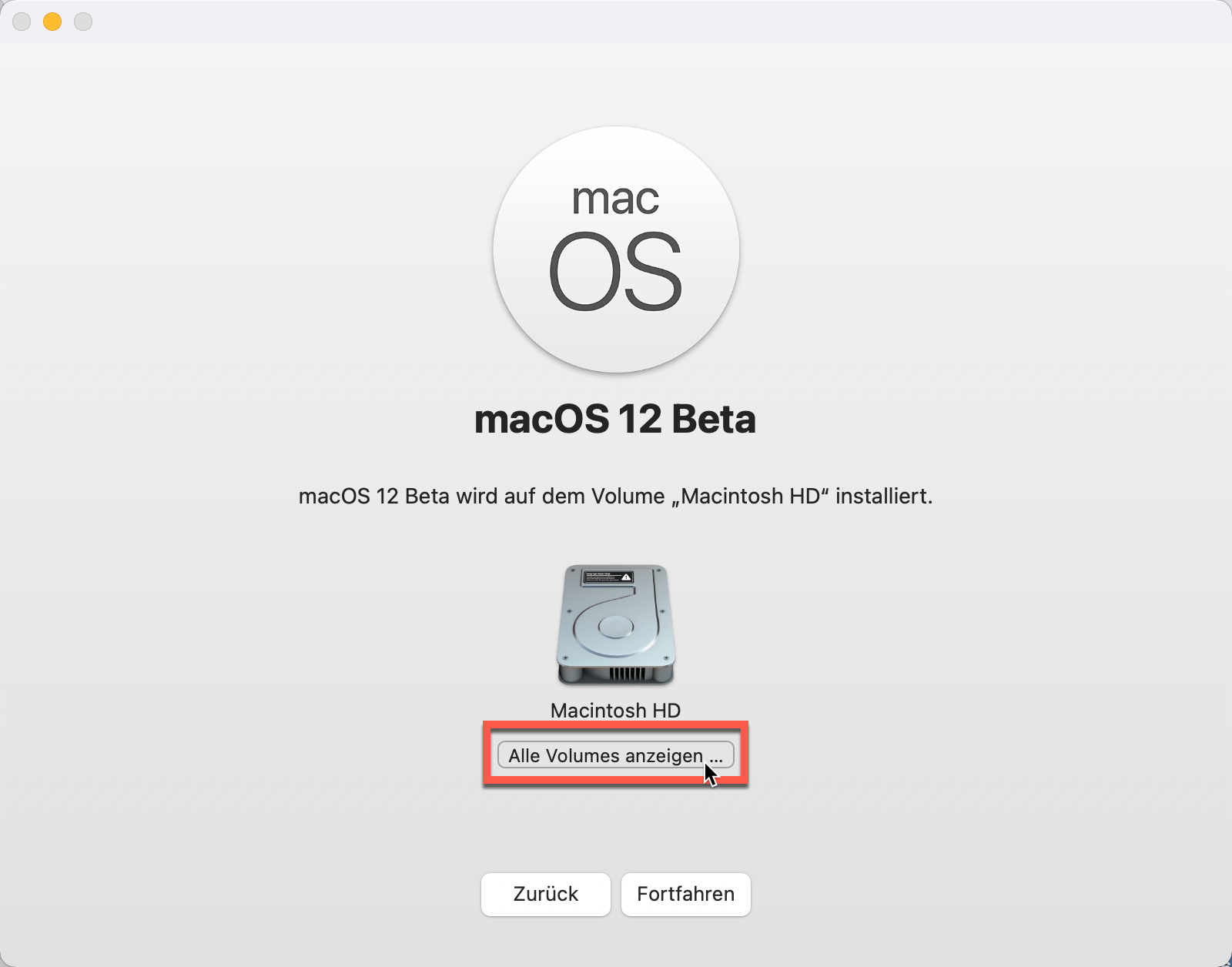 Alle Volumes anzeigen