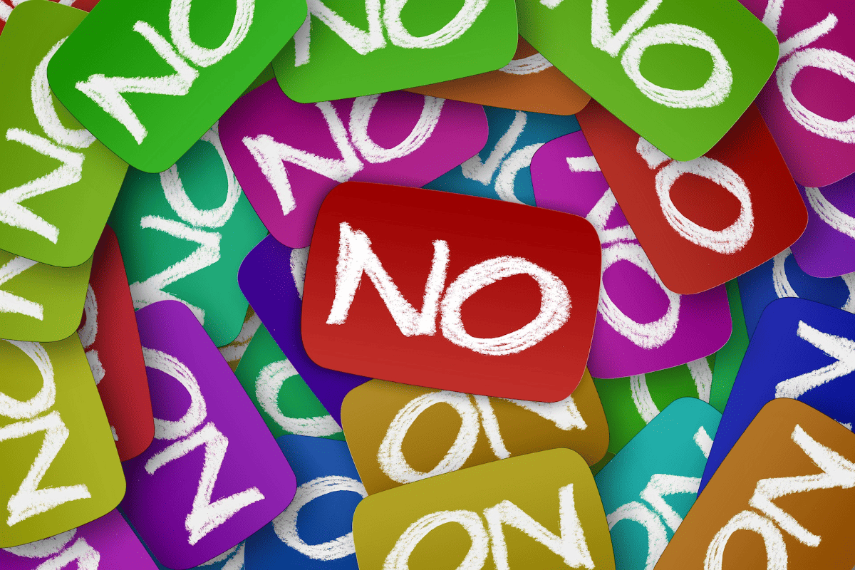 9. No saber decir "no"