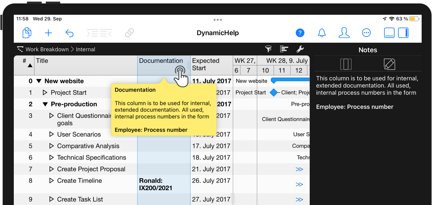 Active help for custom column on the iPad Active help for custom column on the iPad