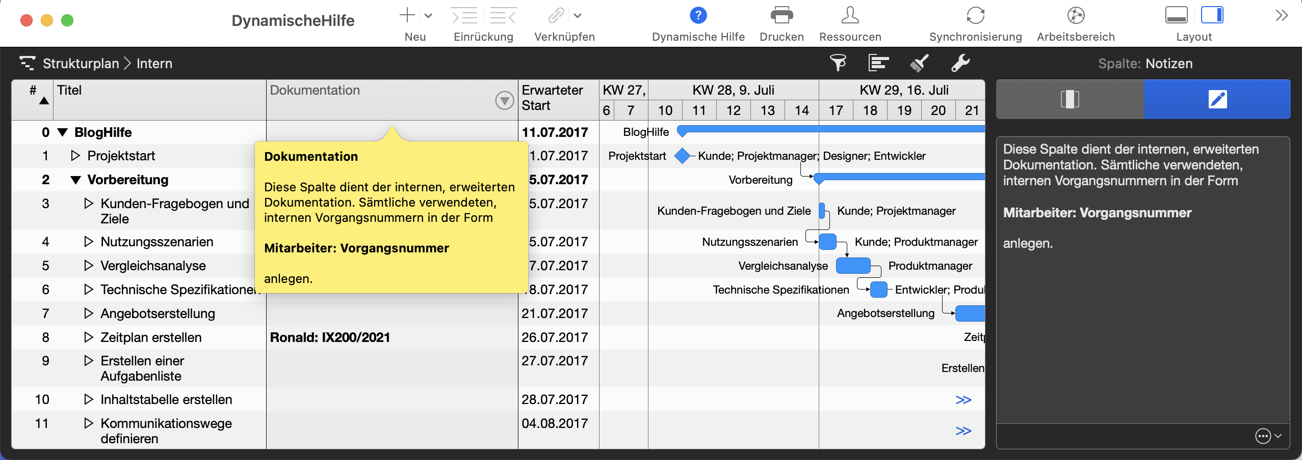 Aktivierte Hilfe für individuelle Spalte Aktivierte Hilfe für individuelle Spalte
