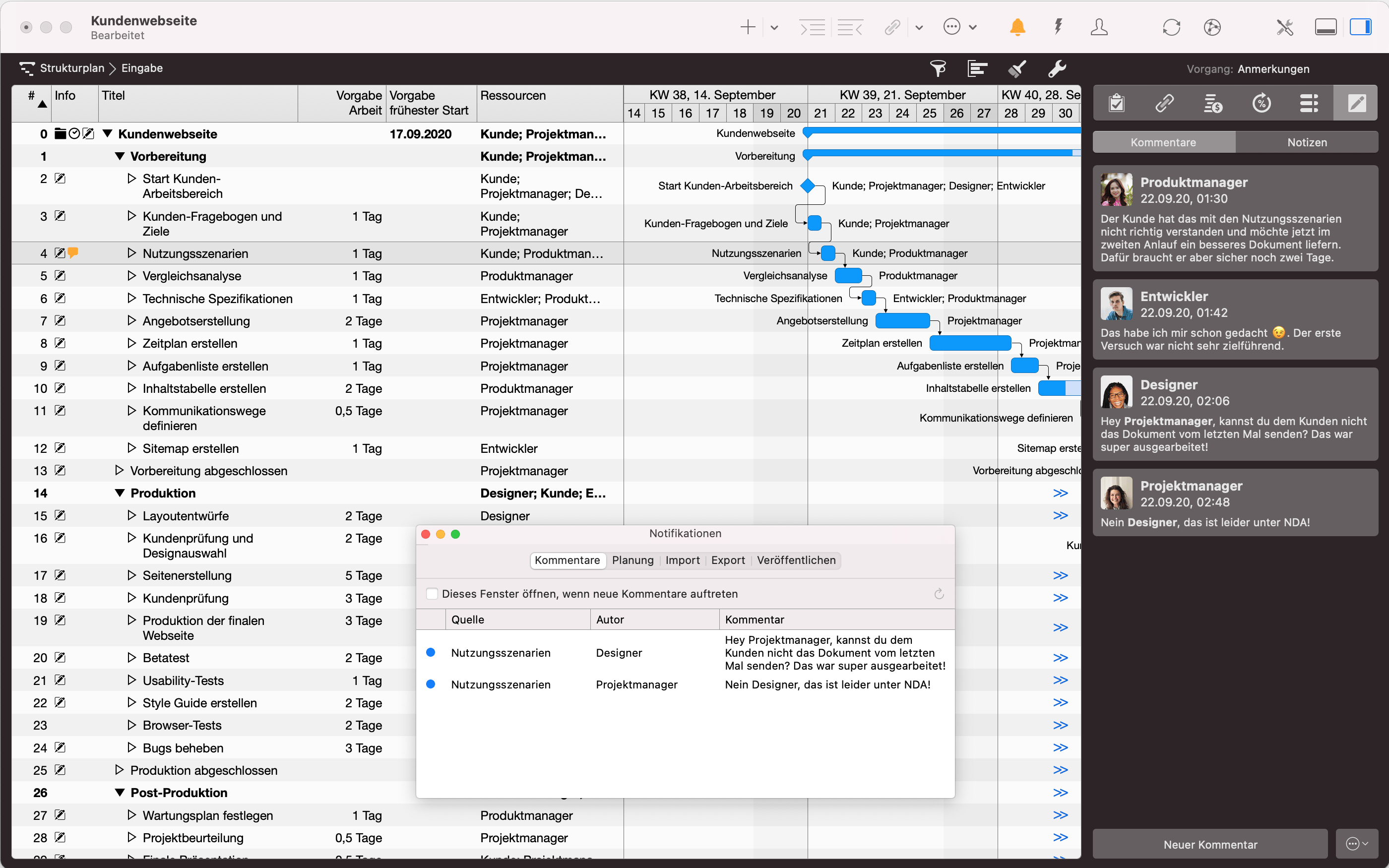 Kommentare und Anmerkungen in Merlin Project Kommentare und Anmerkungen in Merlin Project