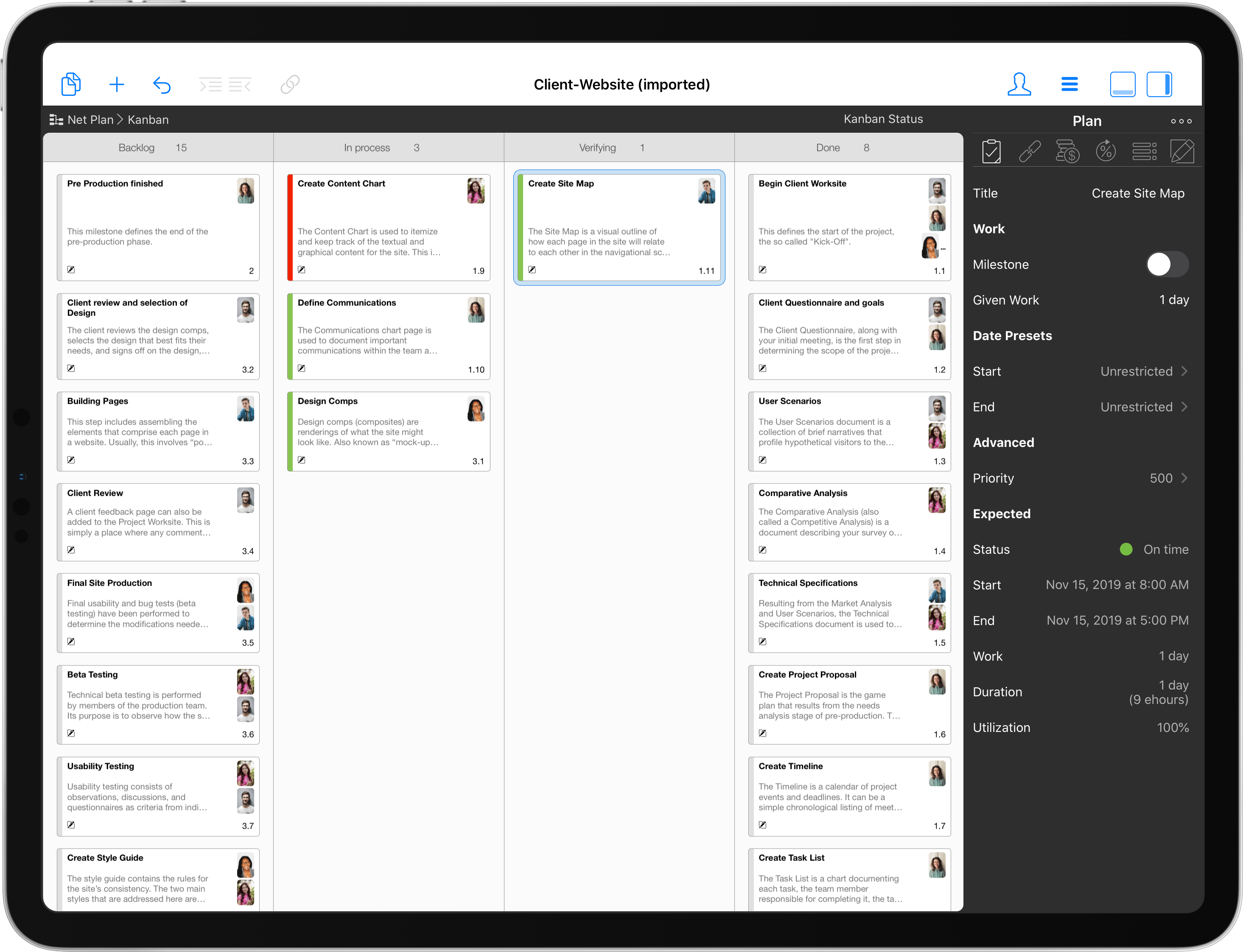 Kanban Board in Merlin Project Kanban Board in Merlin Project