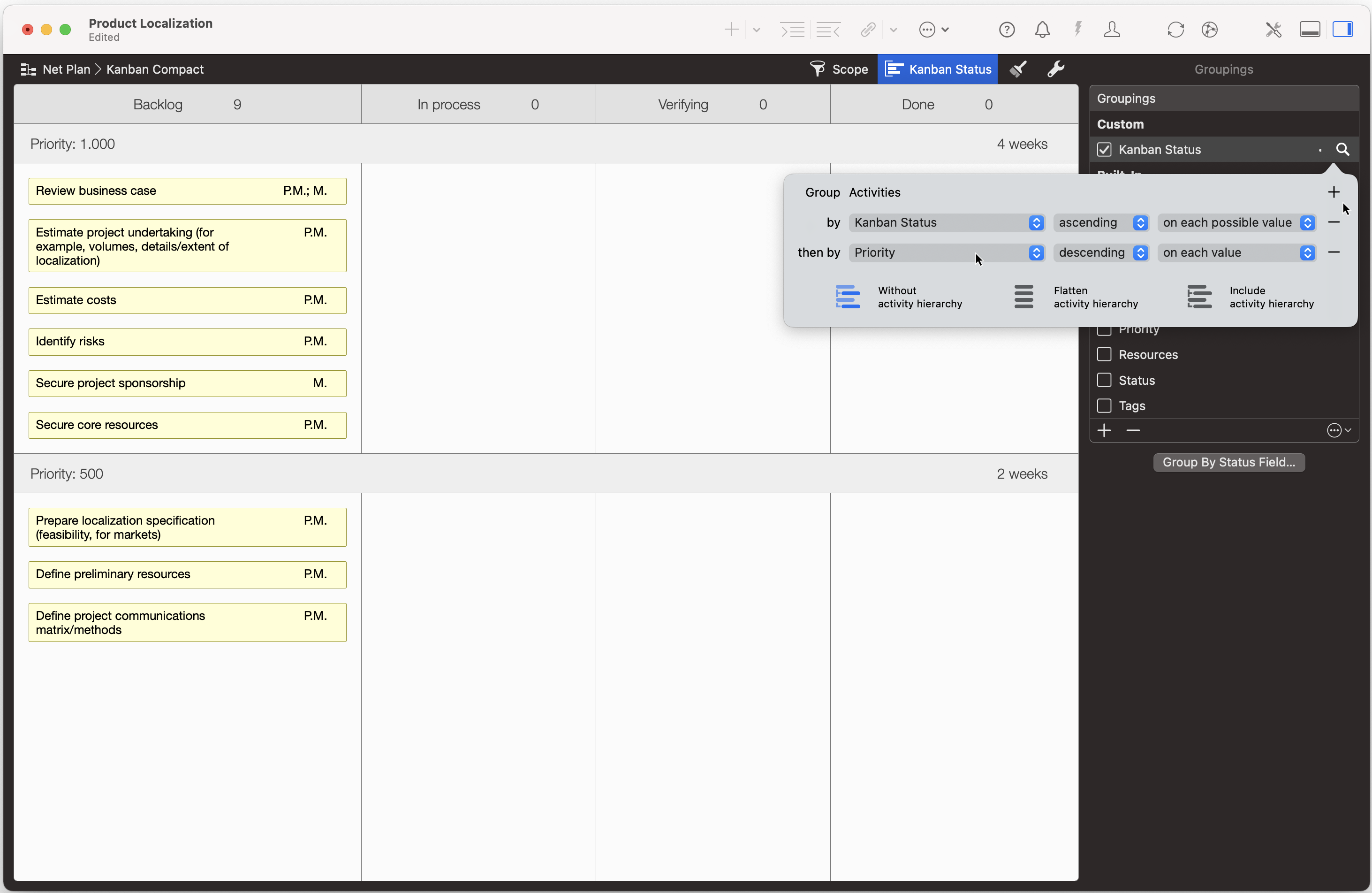 Group additionally by Priority