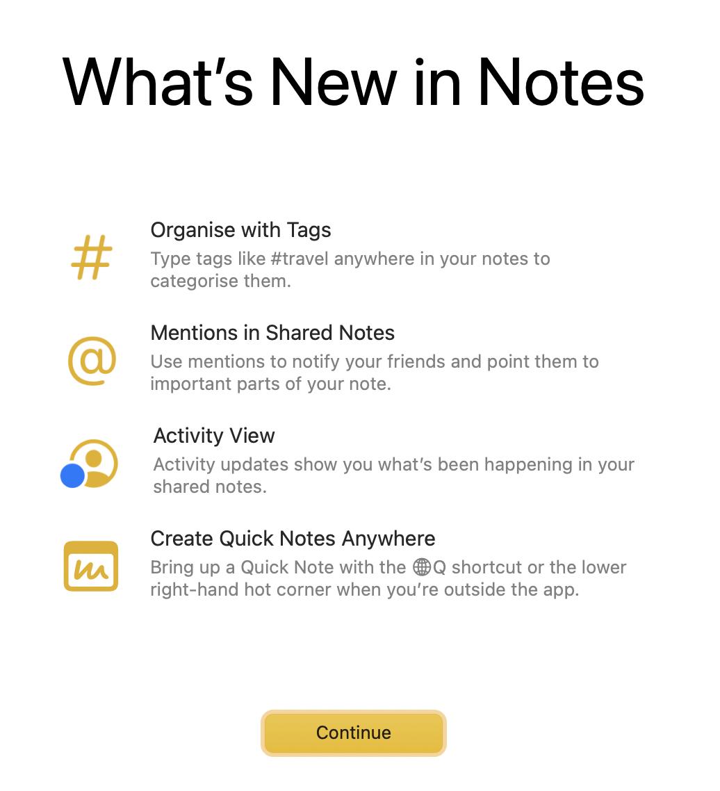 Whats New in Notes.app Whats New in Notes.app