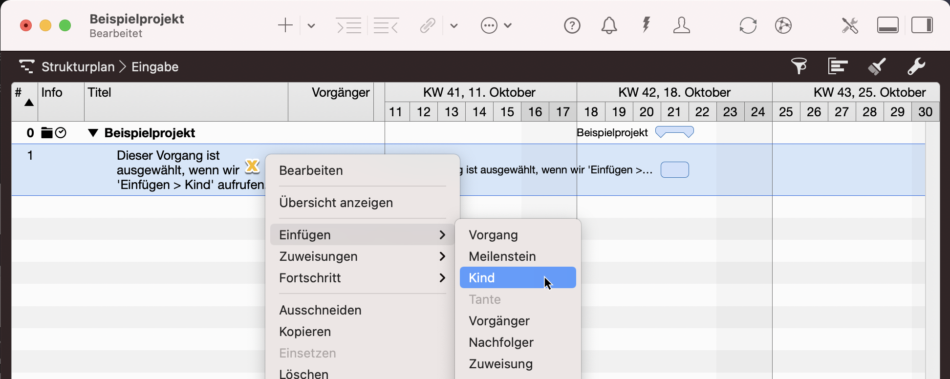 Merlin Project - Kind Einfügen Merlin Project - Kind Einfügen