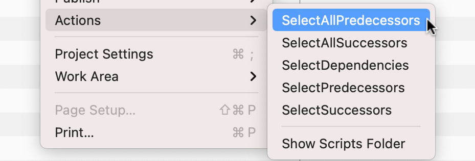 Merlin Project - Select All Predecessors