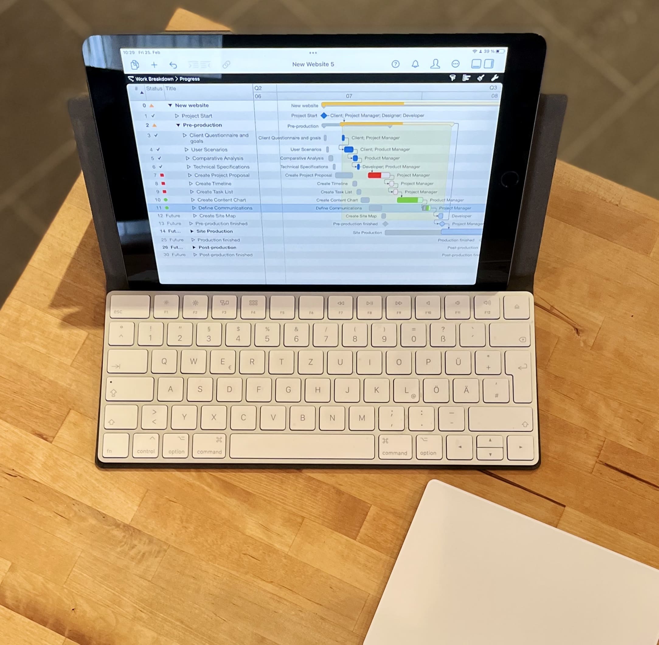 iPad with keyboard and trackpad iPad with keyboard and trackpad