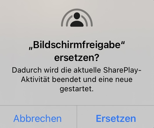 SharePlay ersetzt Bildschirmfreigabe SharePlay ersetzt Bildschirmfreigabe