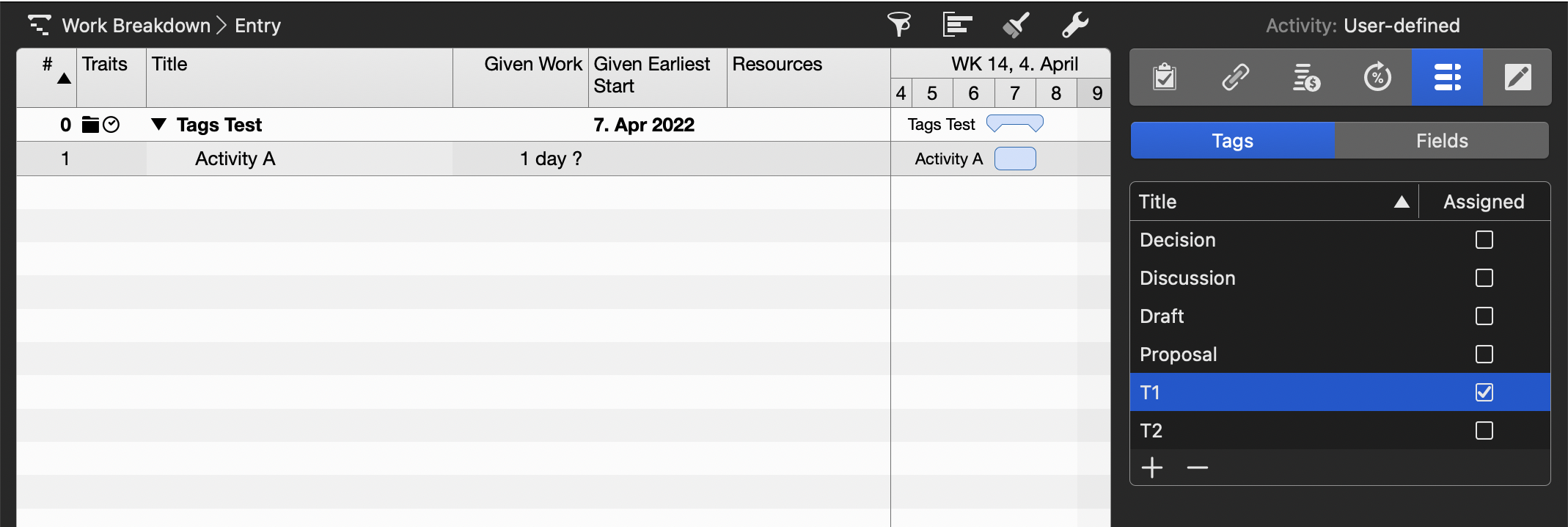 Merlin Project - Tag assigned