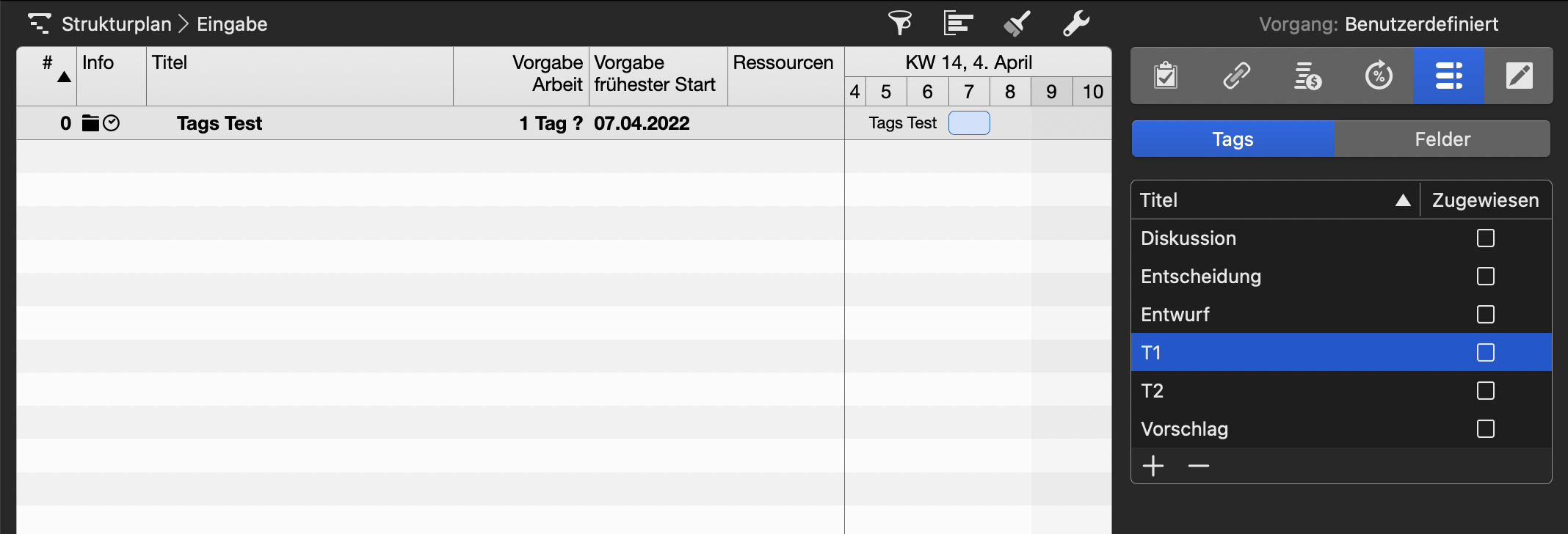 Merlin Project - Tag Erstellung Merlin Project - Tag Erstellung