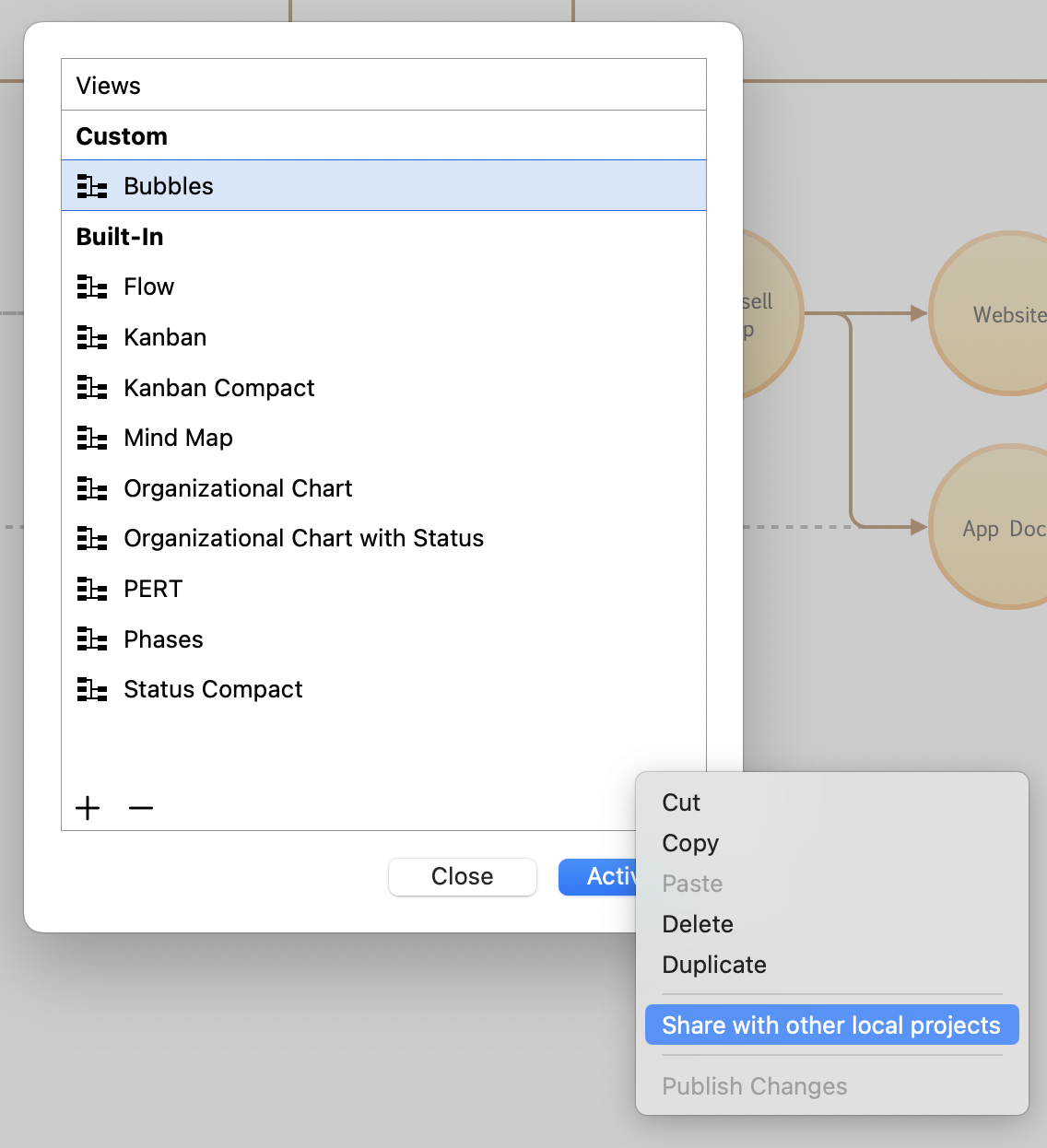 Merlin Project Template Bubble Chart