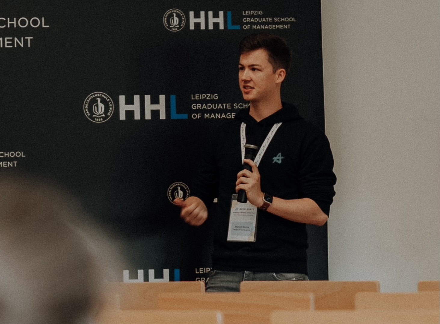 Marvin Blome, directeur de la conférence Accelerate @ HHL 2022 Marvin Blome, directeur de la conférence Accelerate @ HHL 2022