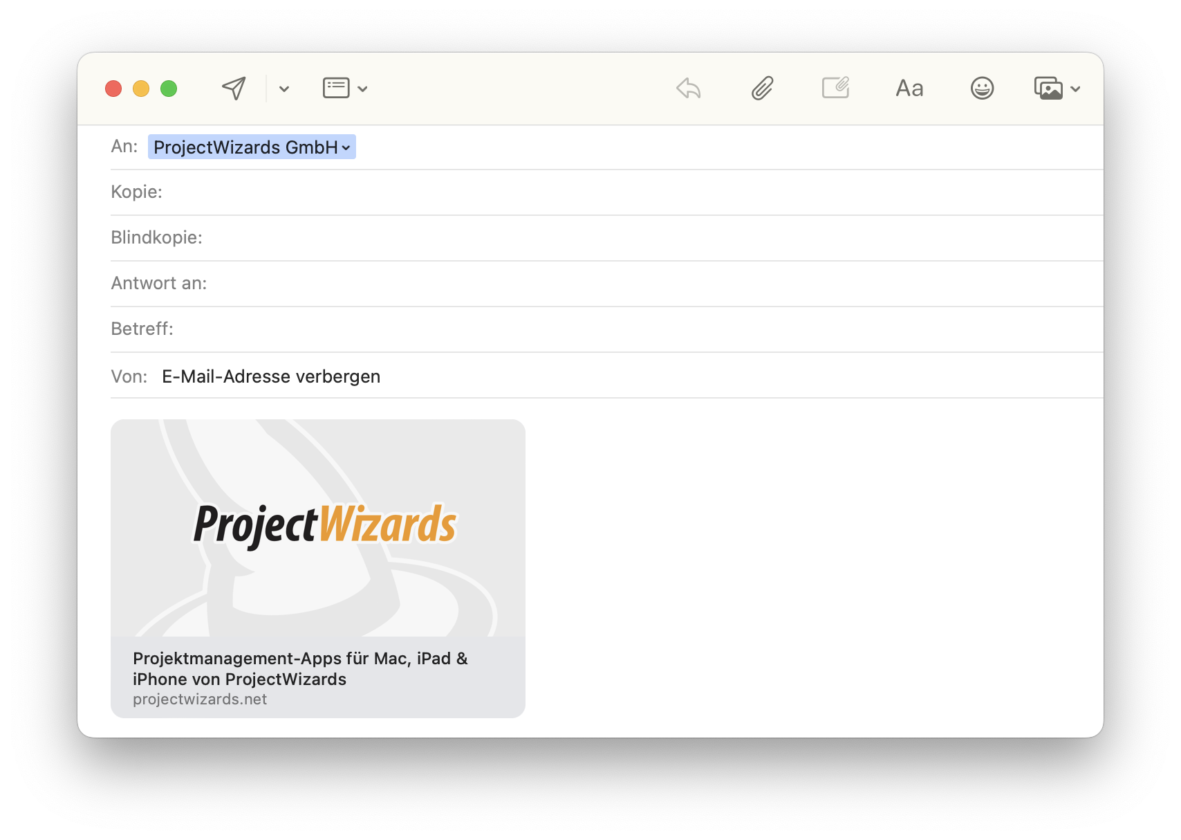 Mail Rich-Link aktiviert Mail Rich-Link aktiviert