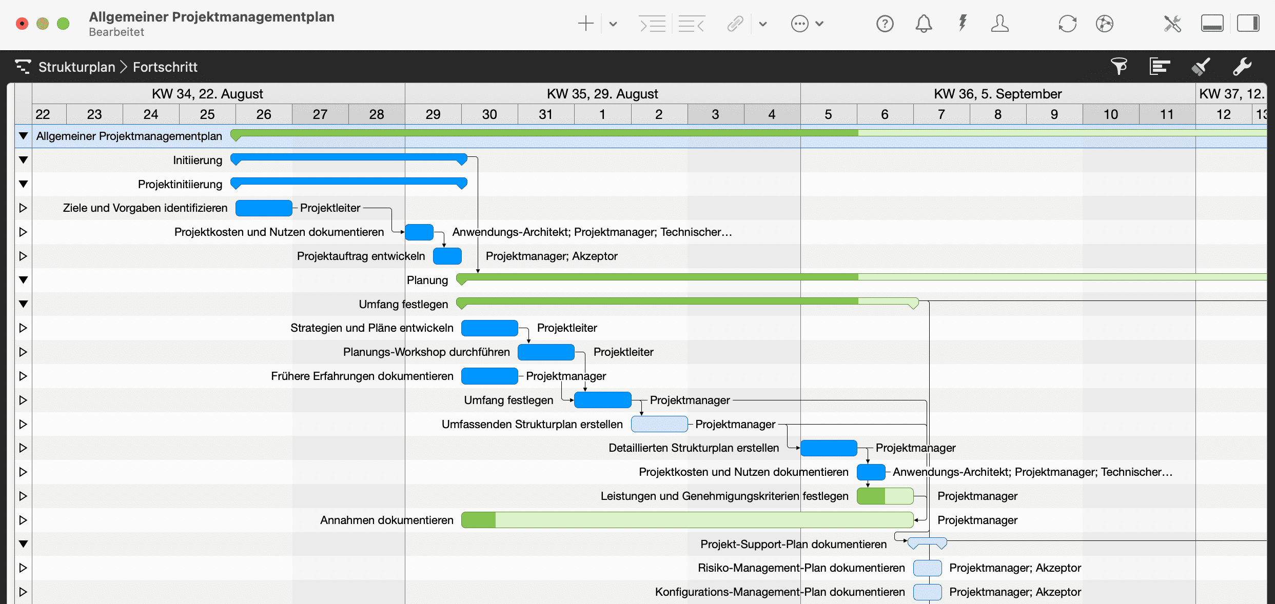 Gantt-Chart in Merlin Project Gantt-Chart in Merlin Project