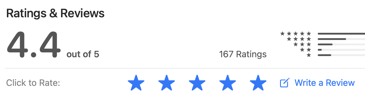 Reviews in the App Store